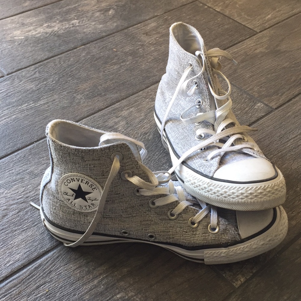 High top silver converse
